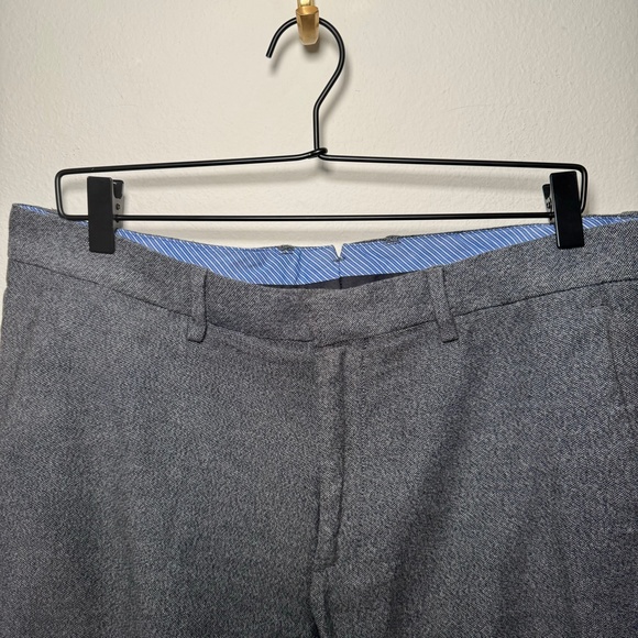 Bonobos Pants Men's Size 35 x 31 Grey Dress Cotton Flat Front Office Business - Picture 2 of 6